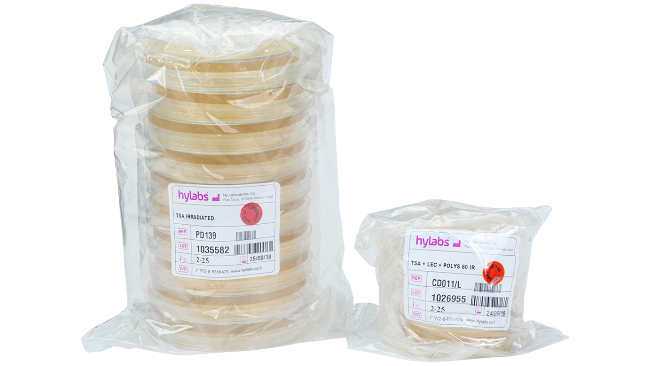 Irradiated plate agar line